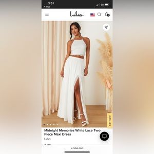 Lulus 2 piece white set.